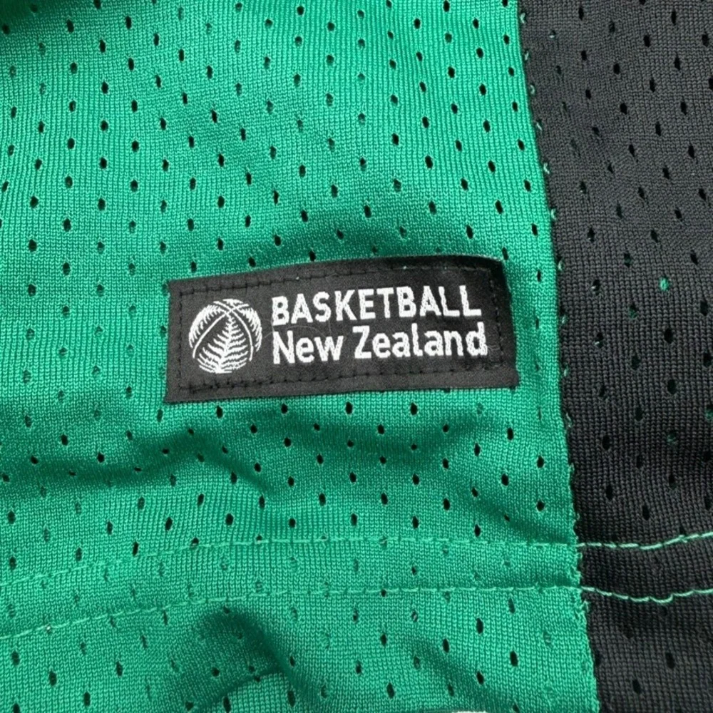 Basketball New Zealand Jersey Mens 3XL Green Black Official Licensed Mesh Top 8